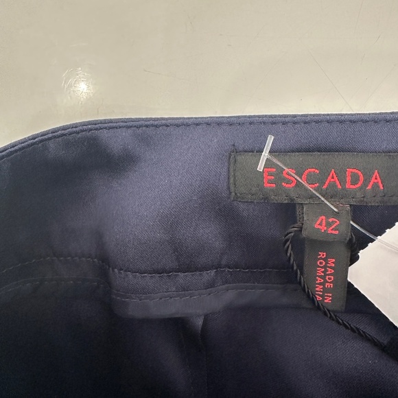 NWT Escada Navy Blue Silk Shorts Size 42/US 12 - Picture 6 of 6